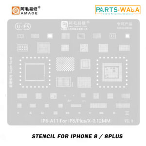 AMAOE IPHONE8/8P/X STAINLESS STEEL BGA REBALLING STENCIL 