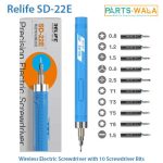 Relife SD-22E Precision Wireless Electric Screwdriver with 10 Screwdriver Bits