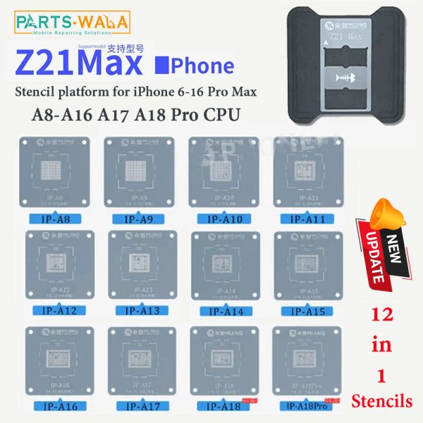 Mijing Z21 Max CPU Reballing Magnetic Platform For Iphone A8 A9 A10 A11 A12 A13 A14 A15 A16 A17 A18 A18 pro