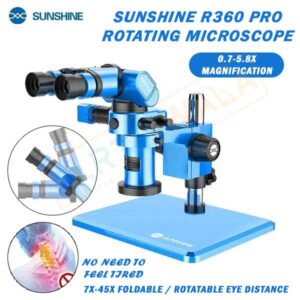 Sunshine R360 Pro 7X-45X Foldable / Rotatable Eye Distance Microscope For Mobile repair