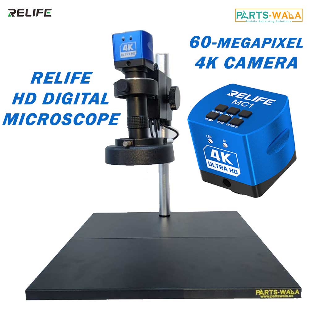 Relife 60 Megapixel Digital Microscope with 4k HD Camera For Mobile Repairing