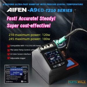 Aifen A9ED-2026 With T210 Handle Control Temperature Colour Screen Soldering Station Compatible 210 / 245 / 115 Handle