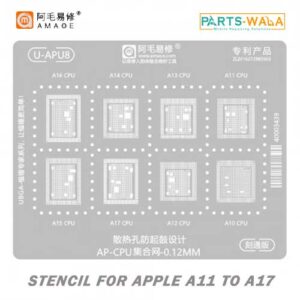 Amaoe U-APU8 CPU Comprehensive BGA Reballing Stencil for Apple A11 to A17 - Carve Through Edition