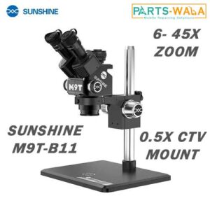 SUNSHINE M9T-B11 Trinocular stereo microscope 6-45X Continuous Zoom For Mobile Repairing