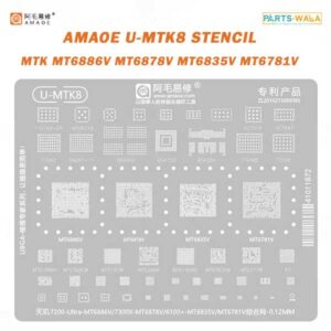 Amaoe U-MTK8 MTK CPU Centralized BGA Reballing Stencil for MTK MT6886V MT6878V MT6835V MT6781V