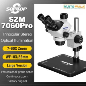 Soptop SZM-7060Pro 7-60X 4K HD Continuous Zoom Trinocular Stereo Microscope