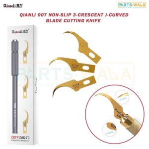 QIANLI 007 Non‑Slip Stainless‑Steel Handle with 3‑Crescent J‑Curved Blade for chip repair