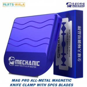 Mechanic Mag Pro All-Metal Strong Magnetic Knife Clamp with 5Pcs Carbon Steel Blades