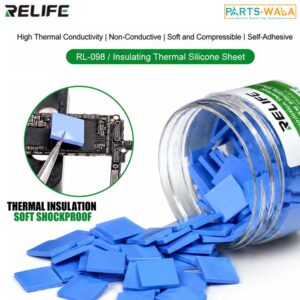 Relife RL-098 Thermal Silicone Pads for Mobile Phone Motherboard Chip - 100Pcs