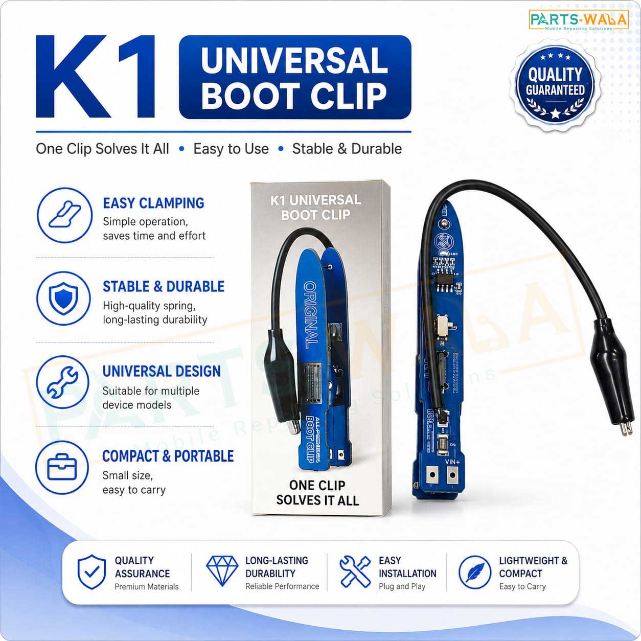 K1 Universal Motherboards(Unencrypted) Battery Switch Clip for iPhone / Android / Tablet